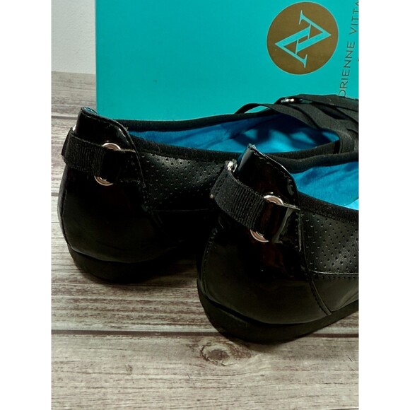 Adrienne Vittadini Sport Shoes Women 7.5M Casual Slip On Ballet Flats Black - Picture 12 of 16
